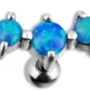 JEWELLED HELIX 5 DISC 1,2x6mm 3/4/5/6mm in Titanio ,Pietra CR - Crystal - immagine 2
