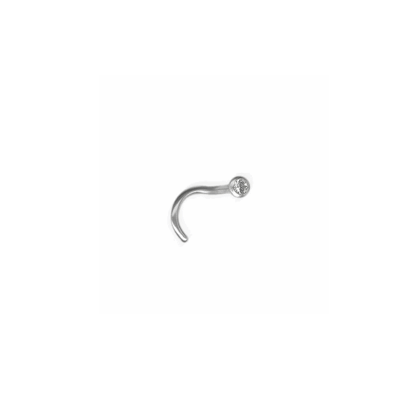 JEWEL NOSE STUDS NEW,  in Titanio 0.8 mm pietre  Light Rose