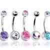 JEWELLED 5 HELIX BARBELL 1,2x6mm 2/2.5/3/2.5/2  in Titanio Pietra SA - Sapphire - immagine 2