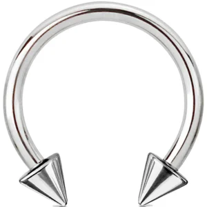 CIRCULAR BARBELLS in acciaio con punte 1.0x1.6mm